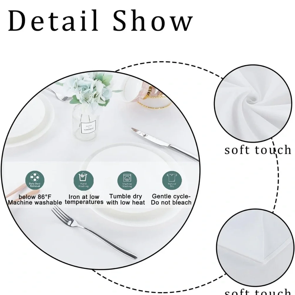 Fitable Rectangle 4 Feet Tablecloth 60x84 inch Tablecloth Stain